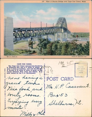 Bourne Bridge over Cape Cod Canal, Massachusetts