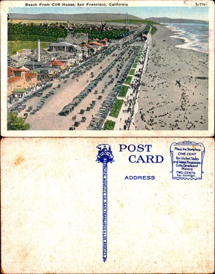 Beach from Cliff House, San Francisco, California