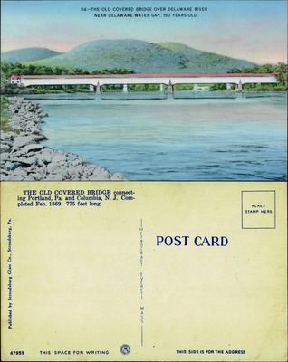 Old Covered Bridge Over Delaware River, Delaware Water Gap