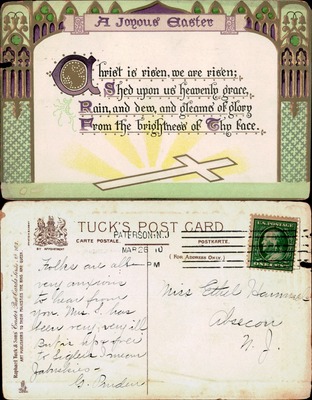 A Joyous Easter Greeting Card with Cross and Verse