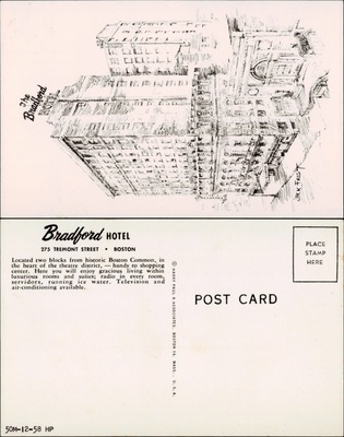 Bradford Hotel, 275 Tremont Street, Boston