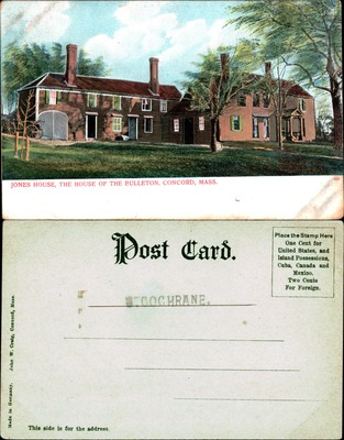 Jones House, House of the Bulleton, Concord, Mass.
