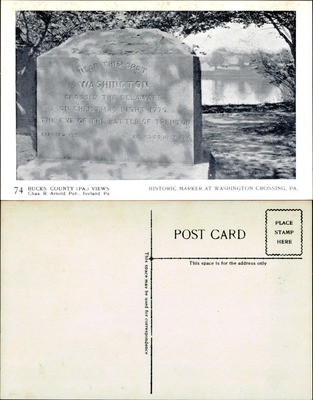 Arnold Bros #074 — Washington Crossing Historic Marker, Bucks County, PA