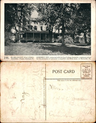 Arnold Bros #198 — Assembly Inn Log College Hartsville, Bucks County Pennsylvania