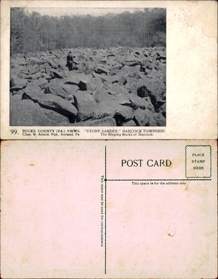 Arnold Bros #099 — Stony Garden Ringing Rocks Haycock Township, Bucks County Pennsylvania