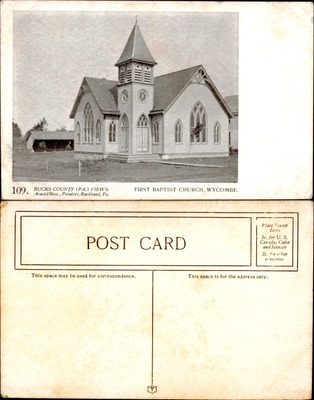 Arnold Bros #109 — First Baptist Church, Wycombe, Bucks County Pennsylvania