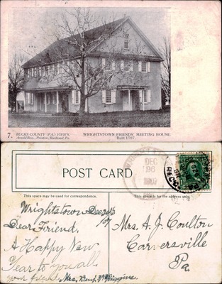 Arnold Bros #007 — Wrightstown Friends' Meeting House, Built 1787, Bucks County PA