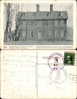 Arnold Bros #201 — Graeme Park Mansion, Horsham Township, Montgomery County PA