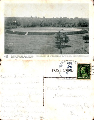 Arnold Bros #411 — Springfield Water Co. Reservoir, Neshaminy Falls, Bucks County PA