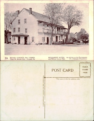 Arnold Bros #059 — Neshaminy Hotel, Doylestown and Willow Grove Pike, Bucks County PA