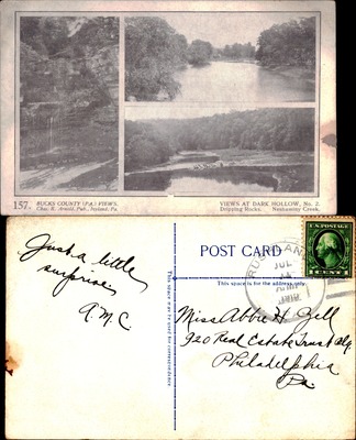 Arnold Bros #157 — Dark Hollow No. 2, Dripping Rocks, Neshaminy Creek, Bucks County PA