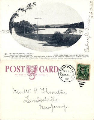 Arnold Bros #038 — Deer Park Lake, Solebury Township, Bucks County PA