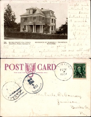 Arnold Bros #018 — Residence of Warner C. Thompson, Wycombe, Bucks County PA