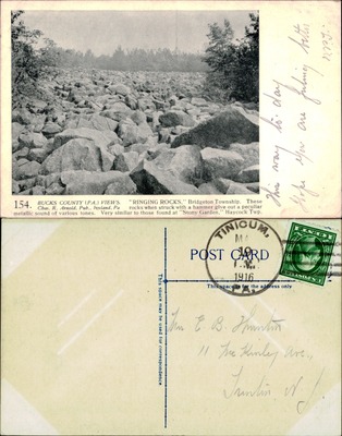 Arnold Bros #154 — Ringing Rocks Boulder Field, Bridgeton Township Bucks County PA
