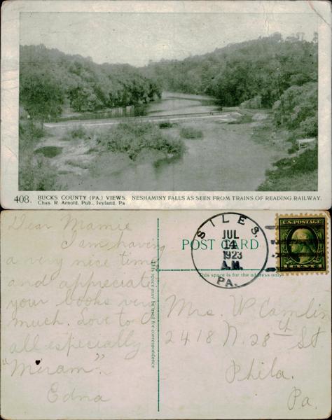 Arnold Bros 408: Neshaminy Falls, Bucks County

