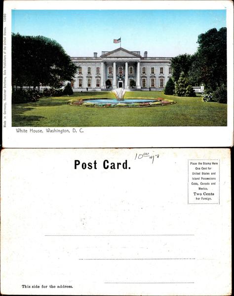 White House with fountain and lawn, Washington D.C.