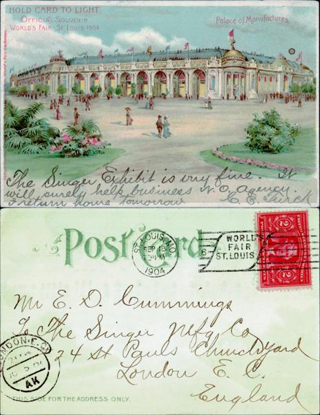 1904 World's Fair Palace of Manufactures Postcard
