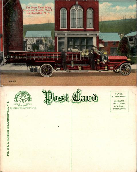 Vintage fire truck in Lambertville, NJ.
