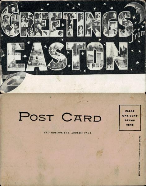 Vintage Greetings from Easton Postcard