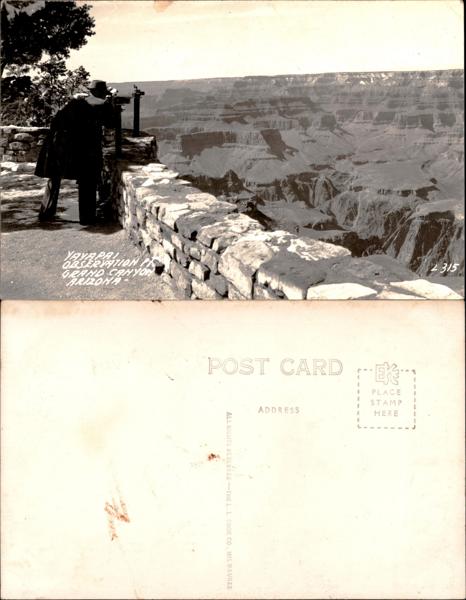Man at Yavapai Observation Station, Grand Canyon.