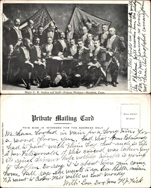 Putnam Phalanx military staff group portrait