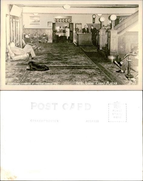 Ghost Town Historic Hotel Lobby in Curry, Alaska