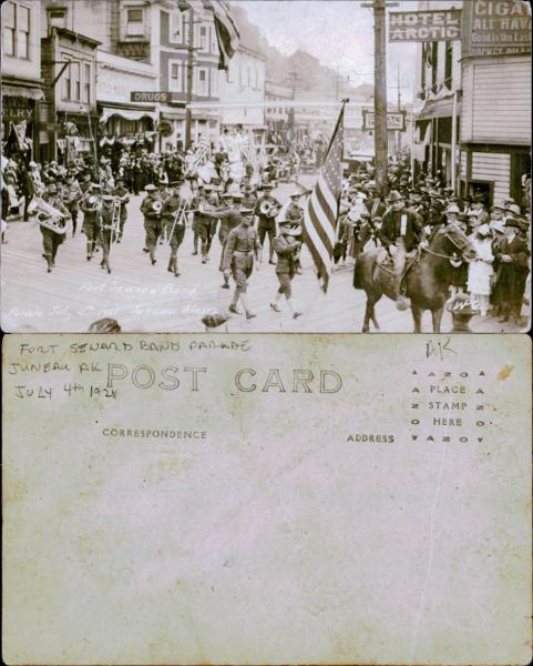 Fort Seward Band Parade on July 4, 1921.