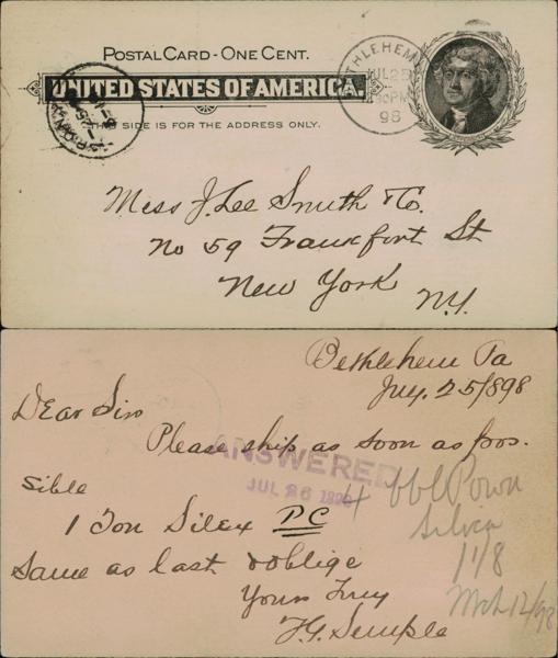 UPenn - Postcard featuring a historical portrait.