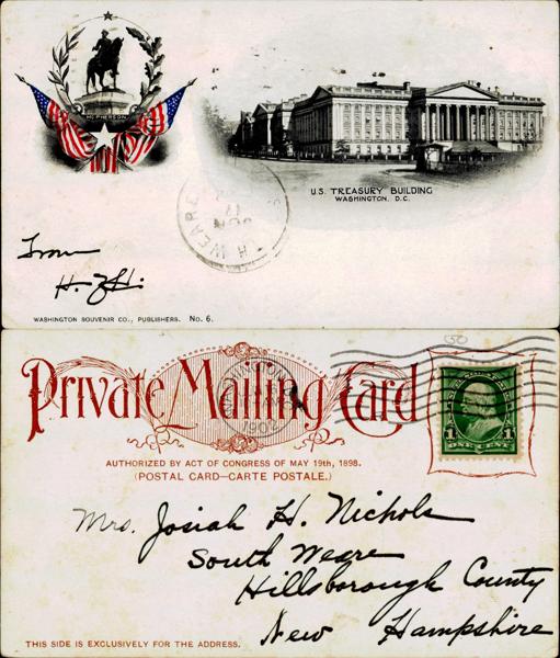U.S. Treasury Building Postcard
