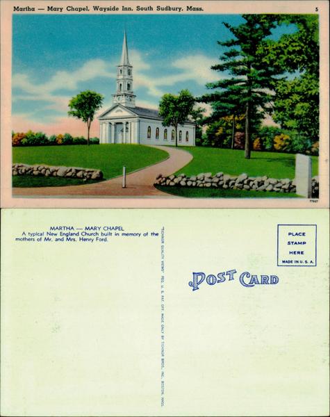 Martha - Mary Chapel Postcard