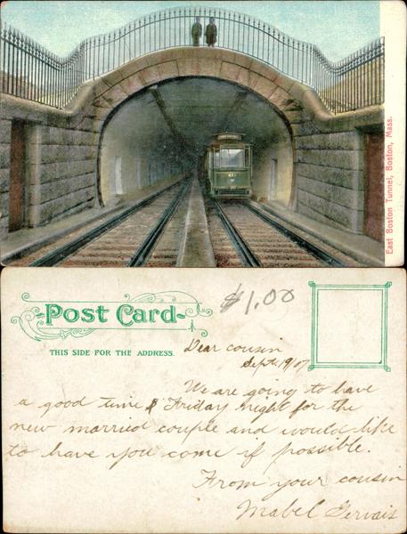 East Boston Tunnel Postcard