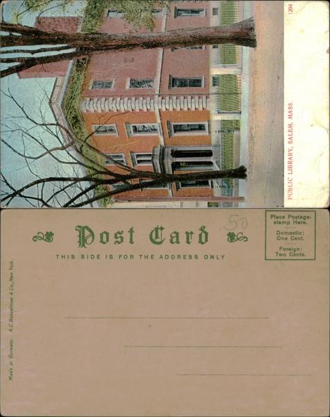 Salem Public Library Postcard