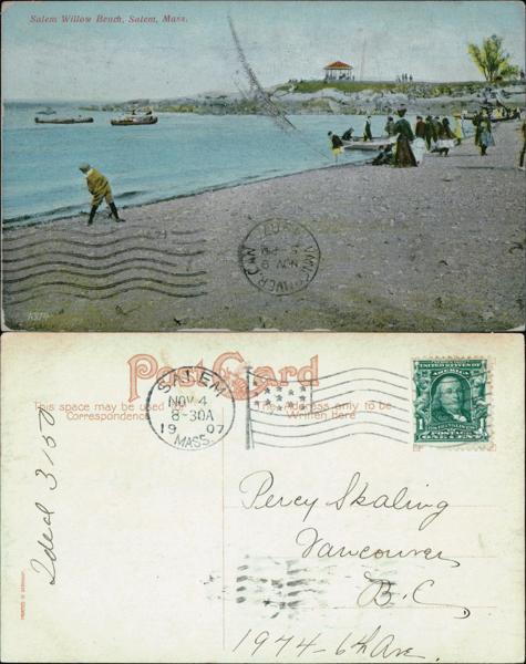 Salem Willow Beach Postcard