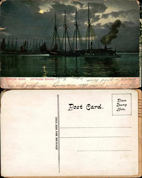 Boston Harbor Postcard