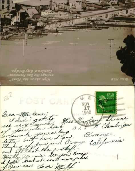 Oakland Bay Bridge Postcard