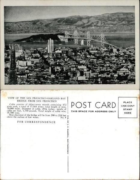 San Francisco Bay Bridge Postcard