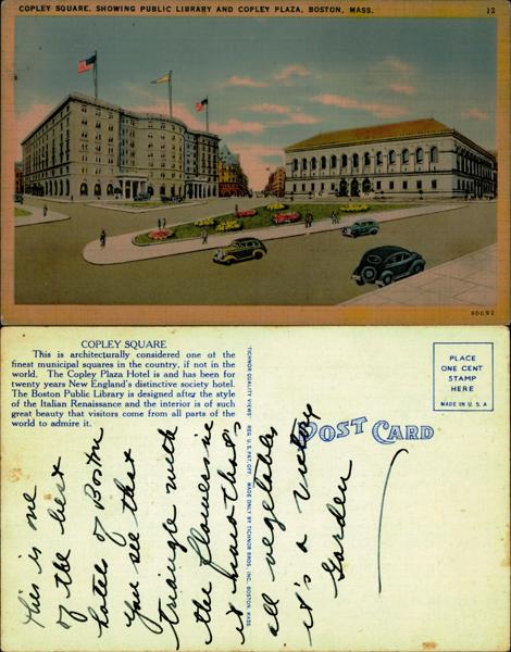 Copley Square Postcard