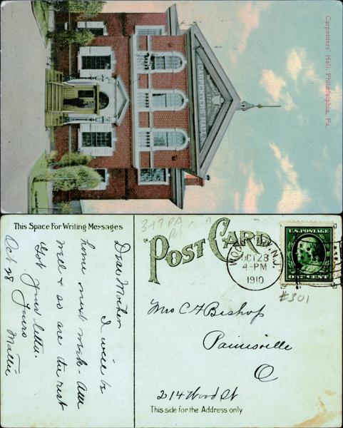 Carpenters' Hall Postcard
