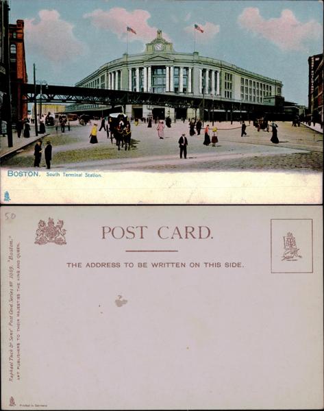 Boston South Terminal Station Postcard