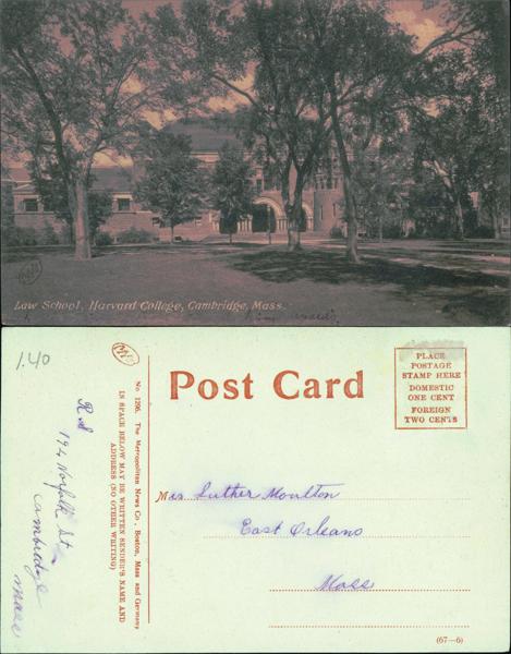 Harvard - Harvard Law School Postcard