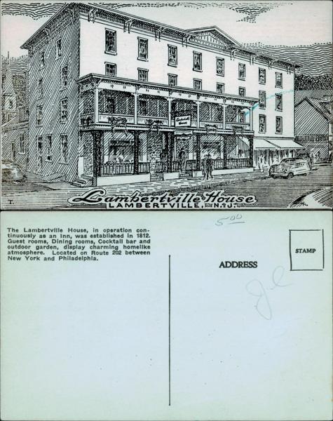 Lambertville House Postcard