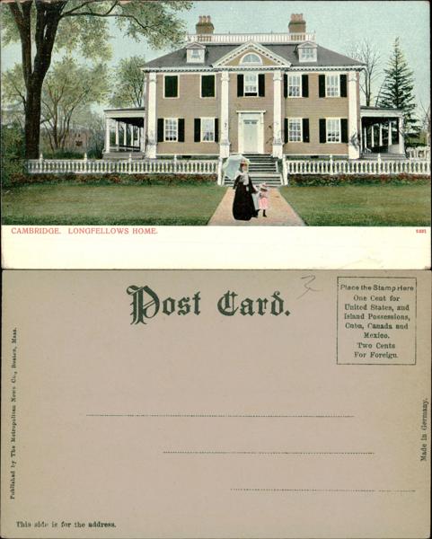 Longfellow's Home Postcard
