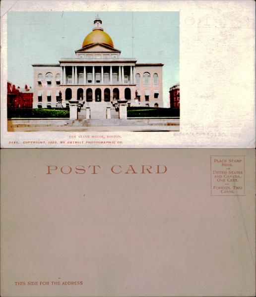 Boston State House Postcard