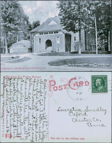 George School Gymnasium Postcard