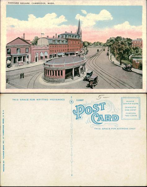 Harvard - Harvard Square Postcard