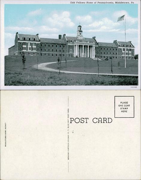 Odd Fellows Home Postcard