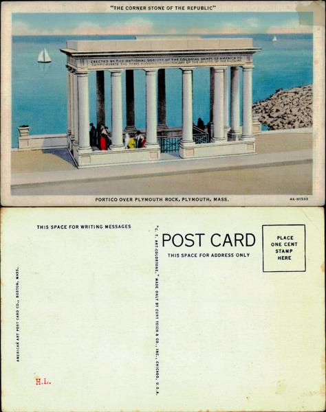 Plymouth Rock Portico Postcard
