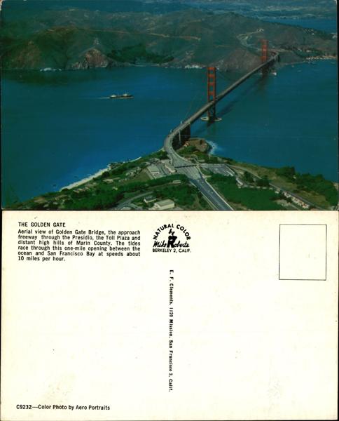 Golden Gate Bridge Postcard