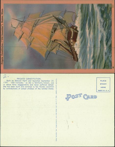 USS Constitution Postcard