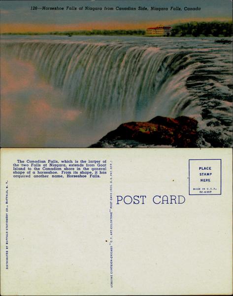 Horseshoe Falls Postcard